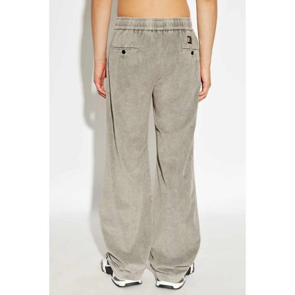 Dolce & Gabbana Ribbroek Gray Heren