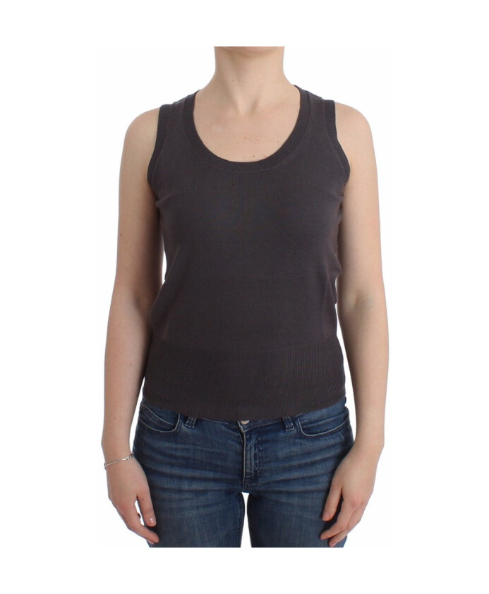 bruine-gebreide-tanktop