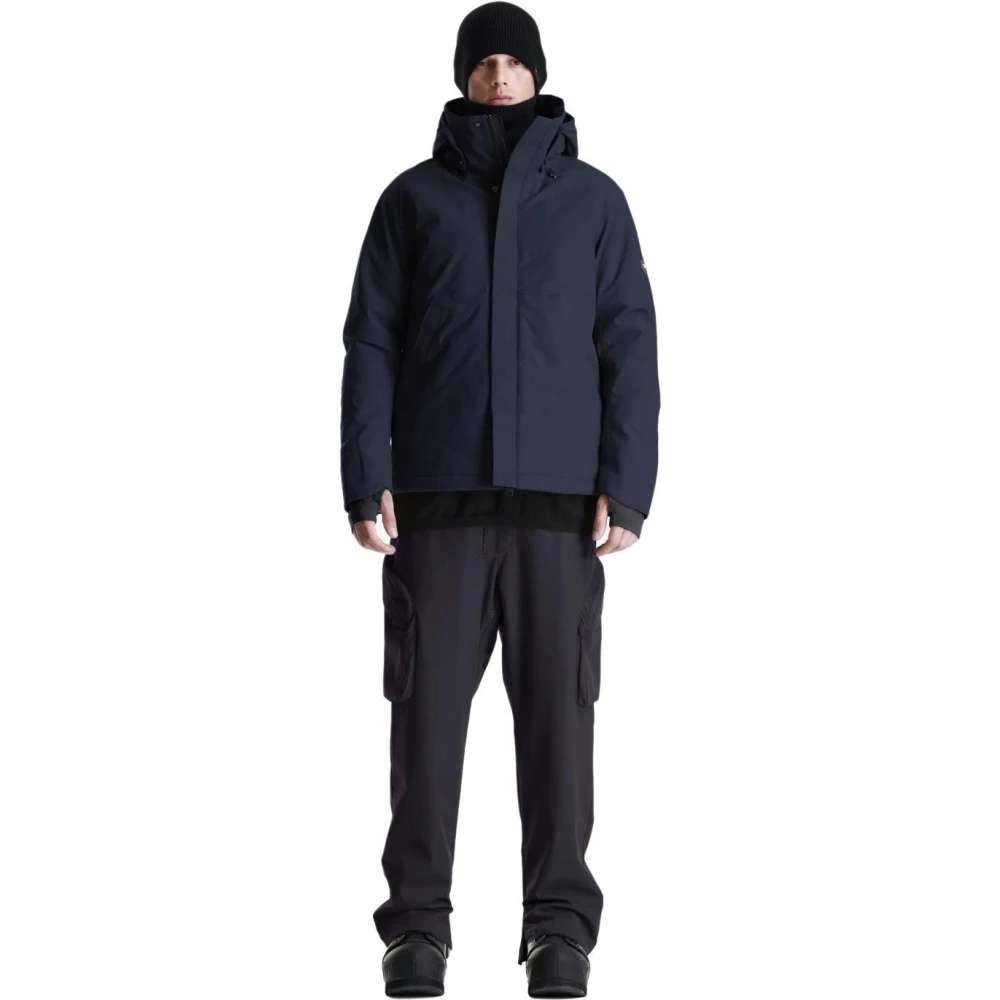 Krakatau Navy Blue Hooded Jacket met slimme zakken Blue Heren