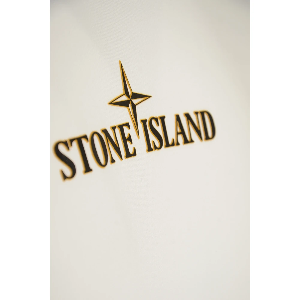Stone Island Witte Grafische Trui White Heren