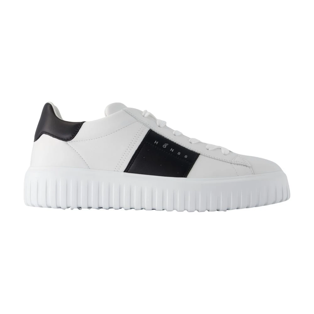 Hogan Men's White H-Stripes Allacciato Banda Sneakers