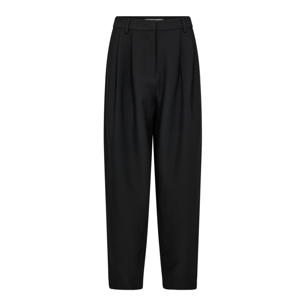 Co'Couture Elegante Plooi Broek in Zwart Black Dames
