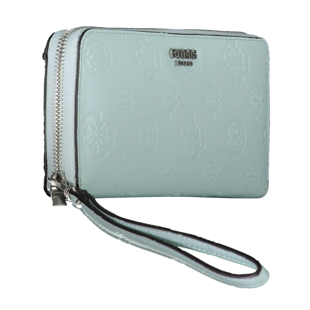 Guess Blauwe Damesportemonnee met Ritssluiting Blue Dames