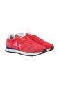 sneakers-rouges-en-daim-avec-lacets-blancs-doubles