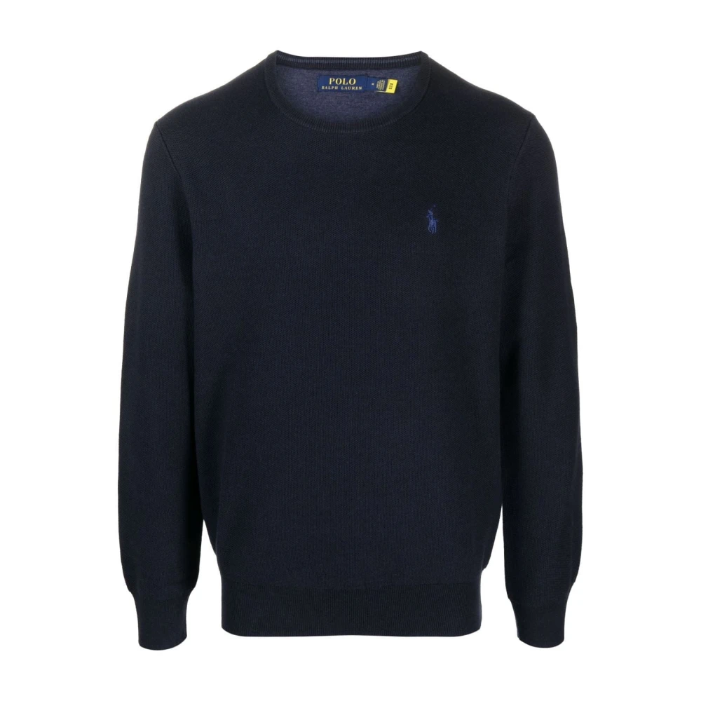Polo Ralph Lauren Men's Blue Round-Neck Knitwear