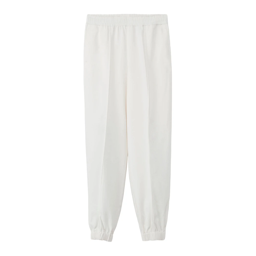 Fabiana Filippi Witte Joggingbroek met Viscose Cady White Dames