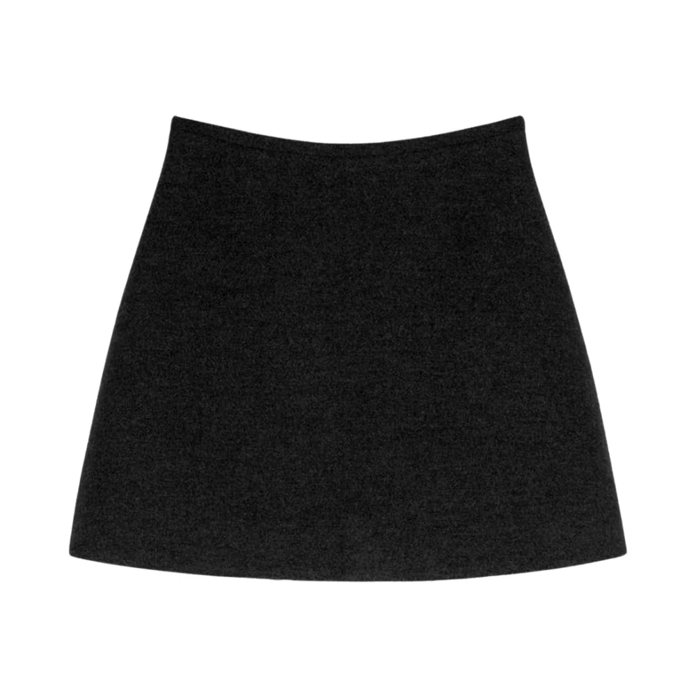 Patou Wollen Mini Rok Black Dames