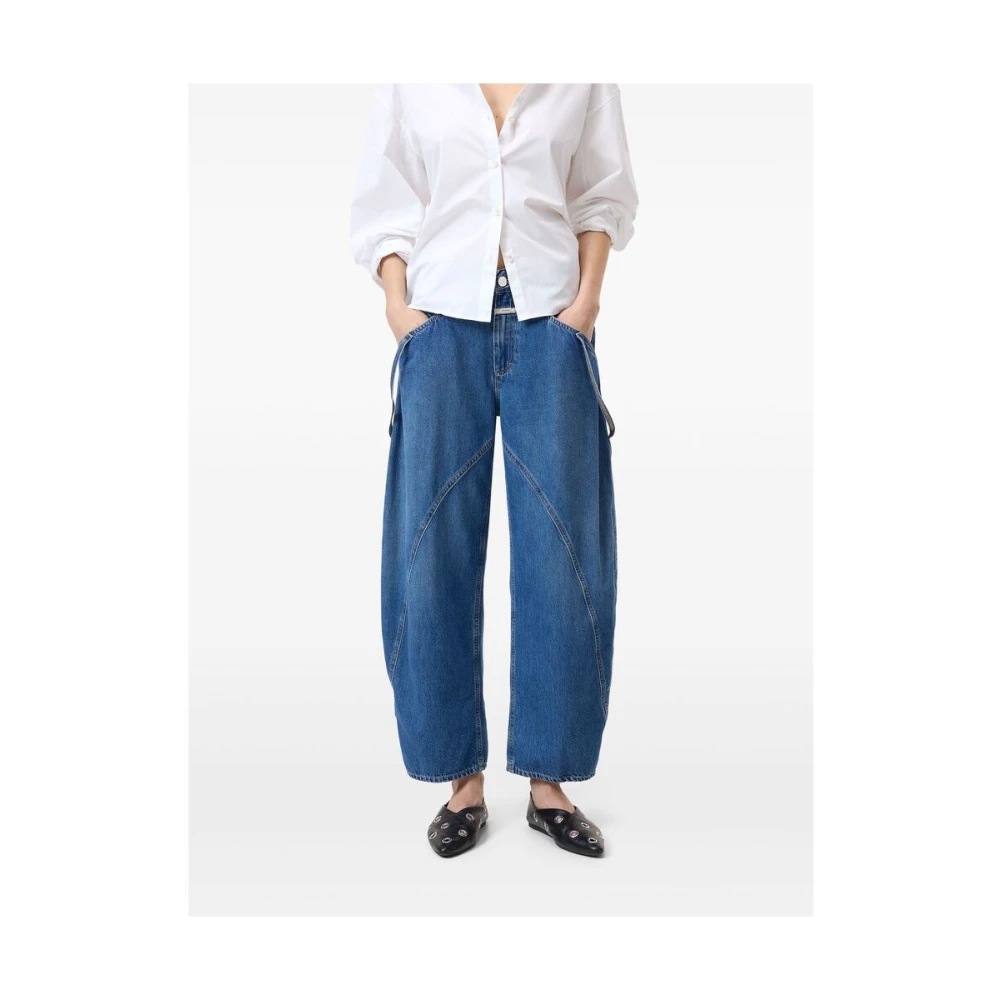 closed Indigo Blauwe Jeans met Verborgen Rits Blue Dames