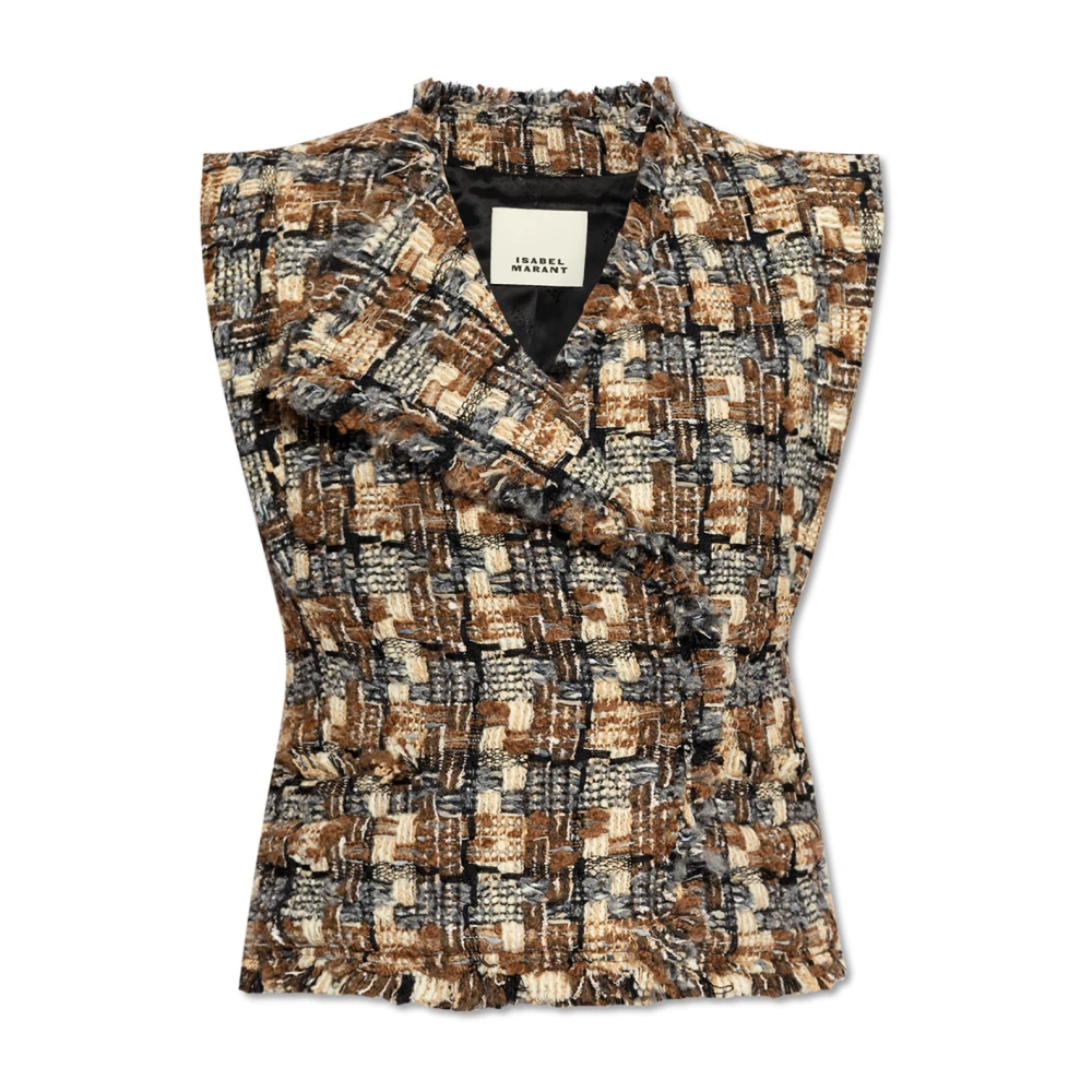 Isabel marant Tweed Vest Brown Dames