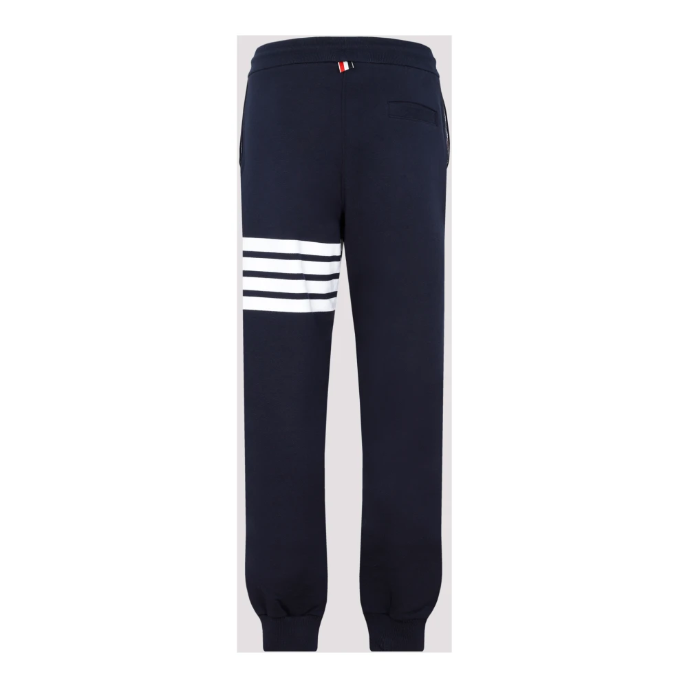Thom Browne Blauwe Katoenen Sweatpants Klassieke Stijl Blue Heren