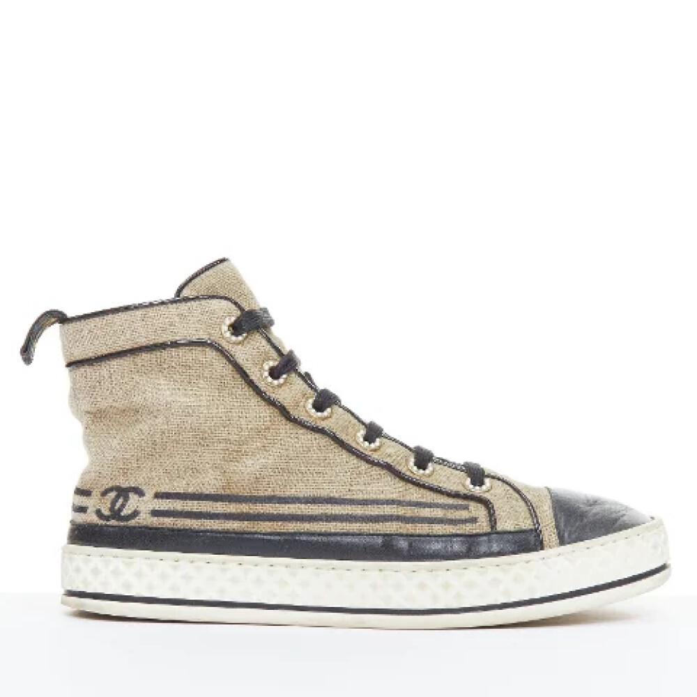 Chanel canvas shops sneakers