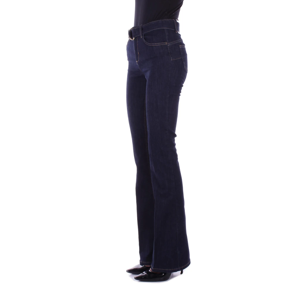 Liu Jo Blauwe Slim Fit Jeans Logo Achterkant Blue Dames