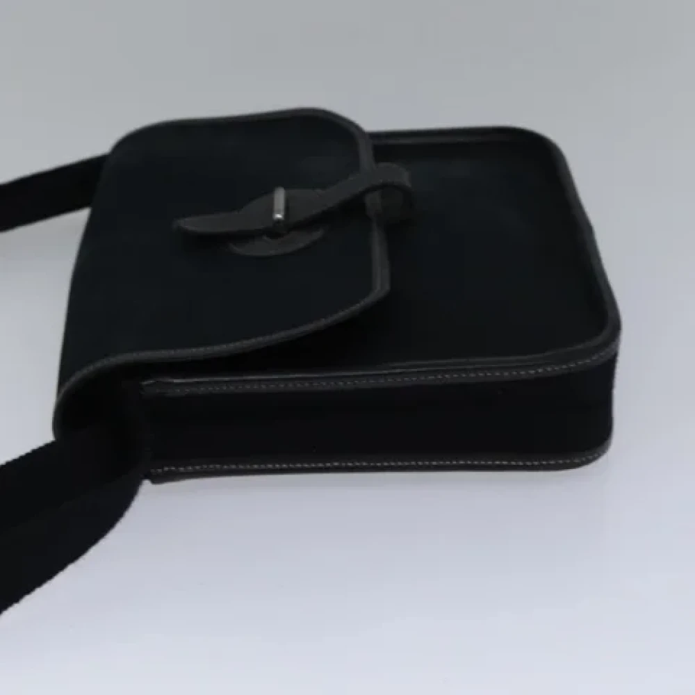 Hermès Vintage Pre-owned Canvas crossbody-bags Black Dames