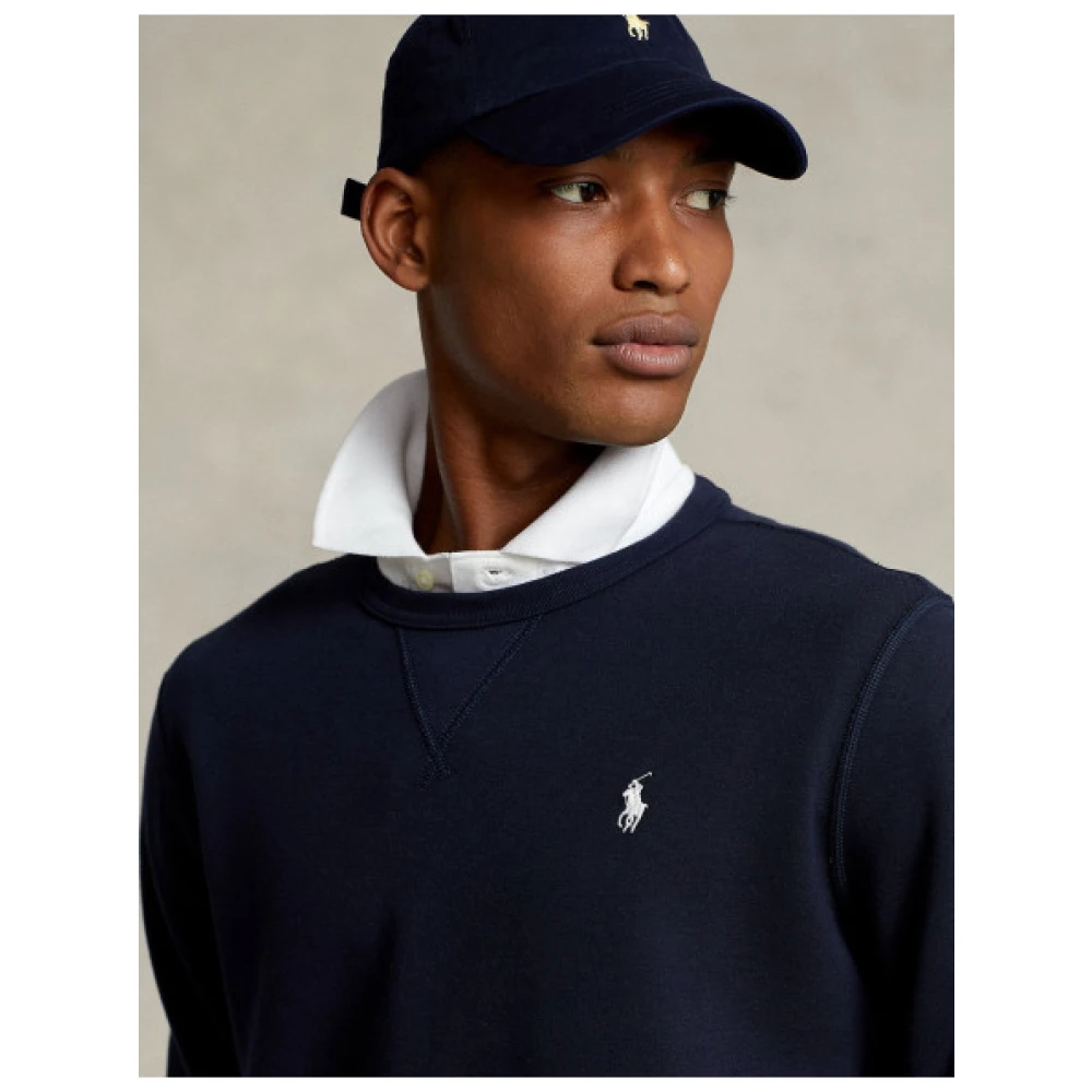 Polo Ralph Lauren Sweatshirt van katoenmix met geborduurde polospeler Blue Heren