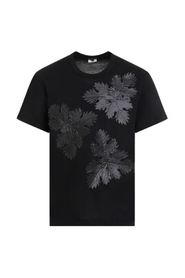black-leaf-print-t-shirt
