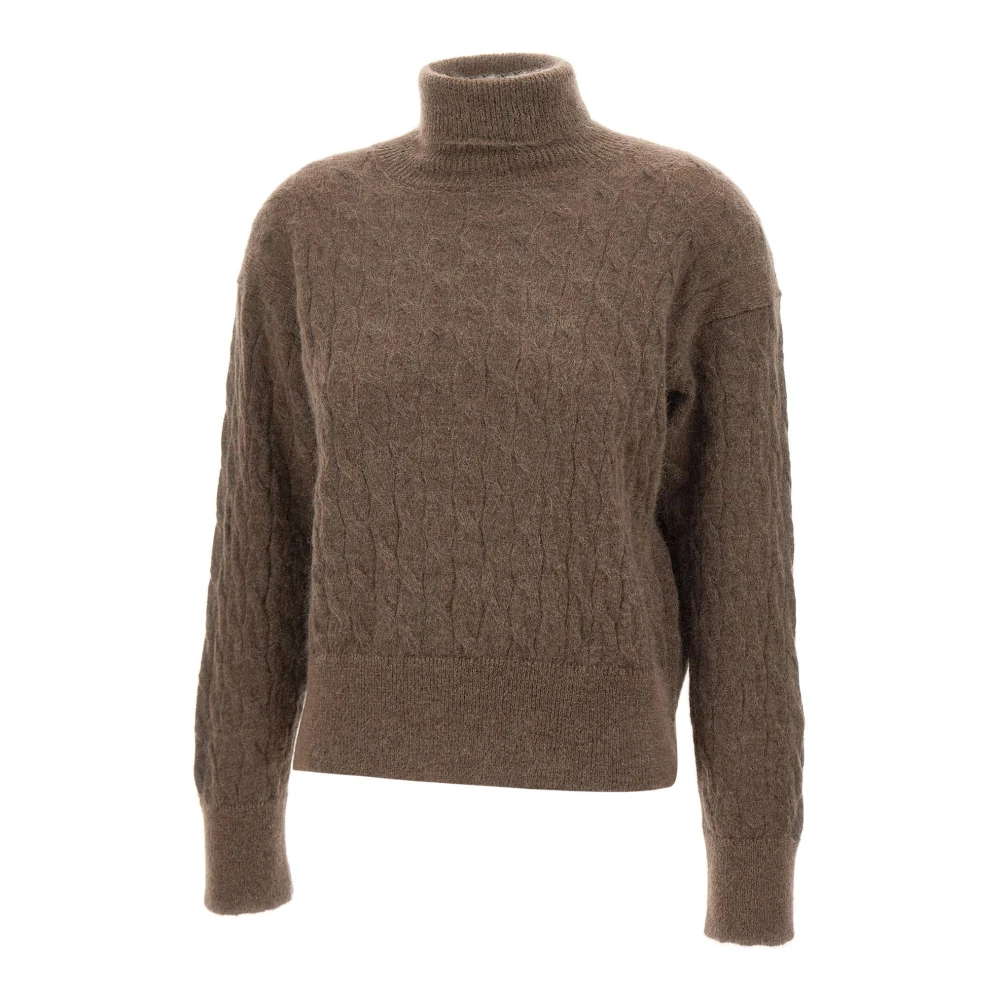 Filippo De Laurentiis Wol Mohair Sweater Duif Grijs Brown Dames