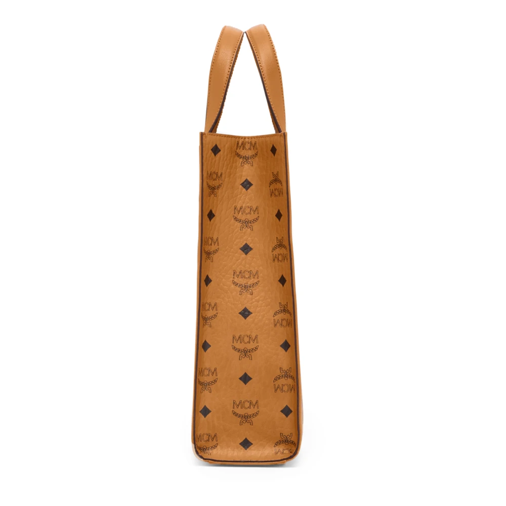 MCM Aren Schoudertas in Visetos Brown Dames