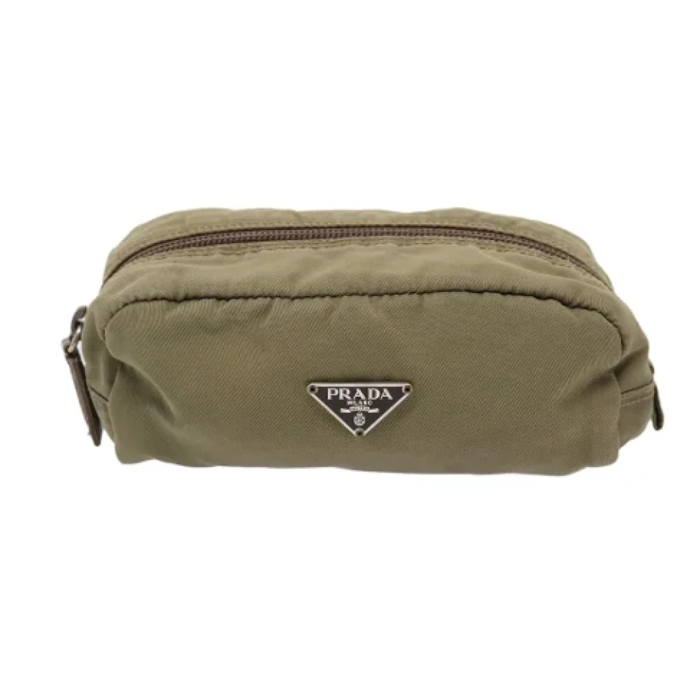 Prada Vintage Pre-owned Fabric clutches Green Dames