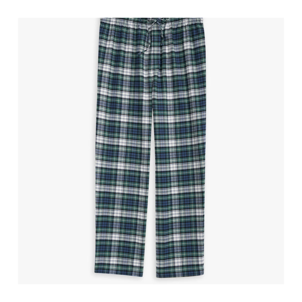 Brooks Brothers Groene Flanellen Tartan Pyjama Green Heren