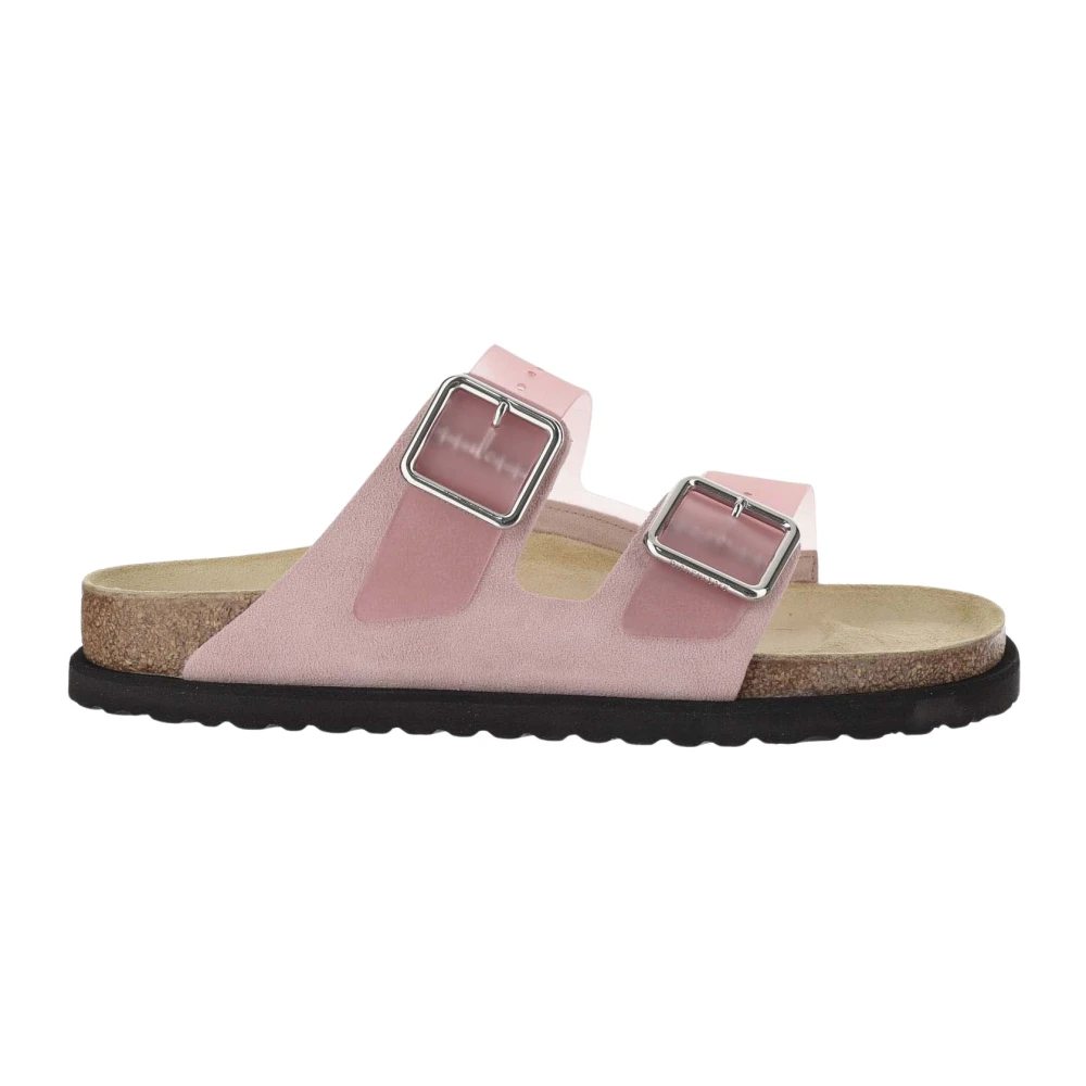 Birkenstock Rosa Chintzrose Sandaler med Mocka Trim Pink, Herr