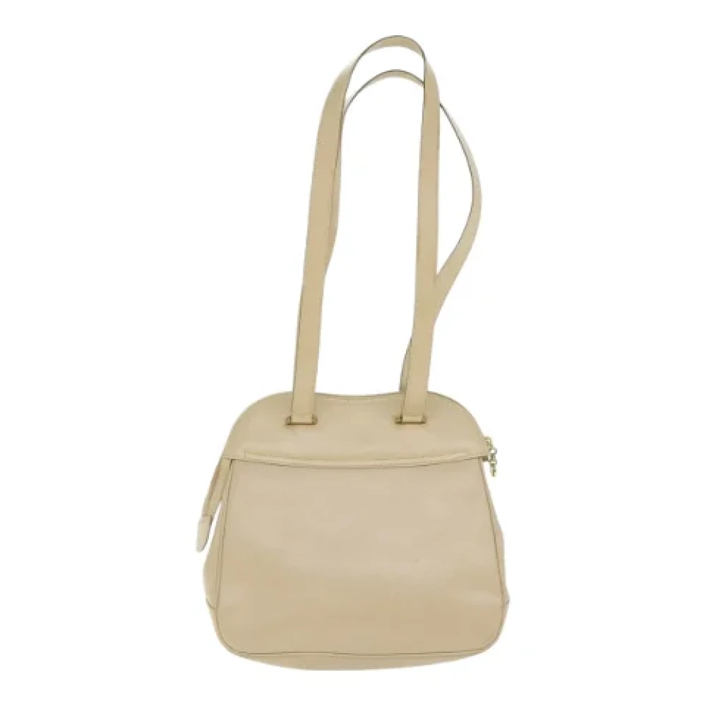 Salvatore Ferragamo Pre-owned Leather shoulder-bags Beige Dames