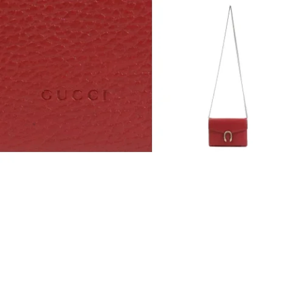 Gucci Vintage Pre-owned Leather wallets Red Dames