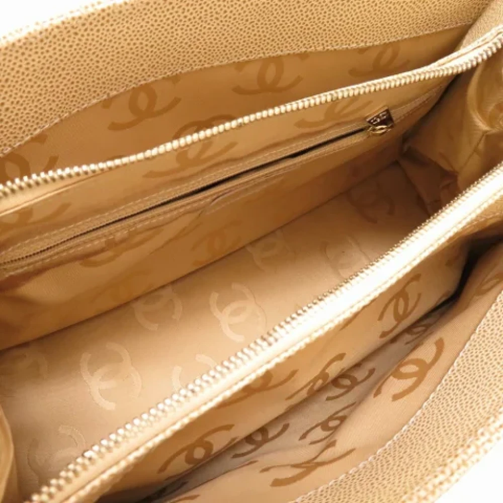 Chanel Vintage Pre-owned Fabric chanel-bags Beige Dames