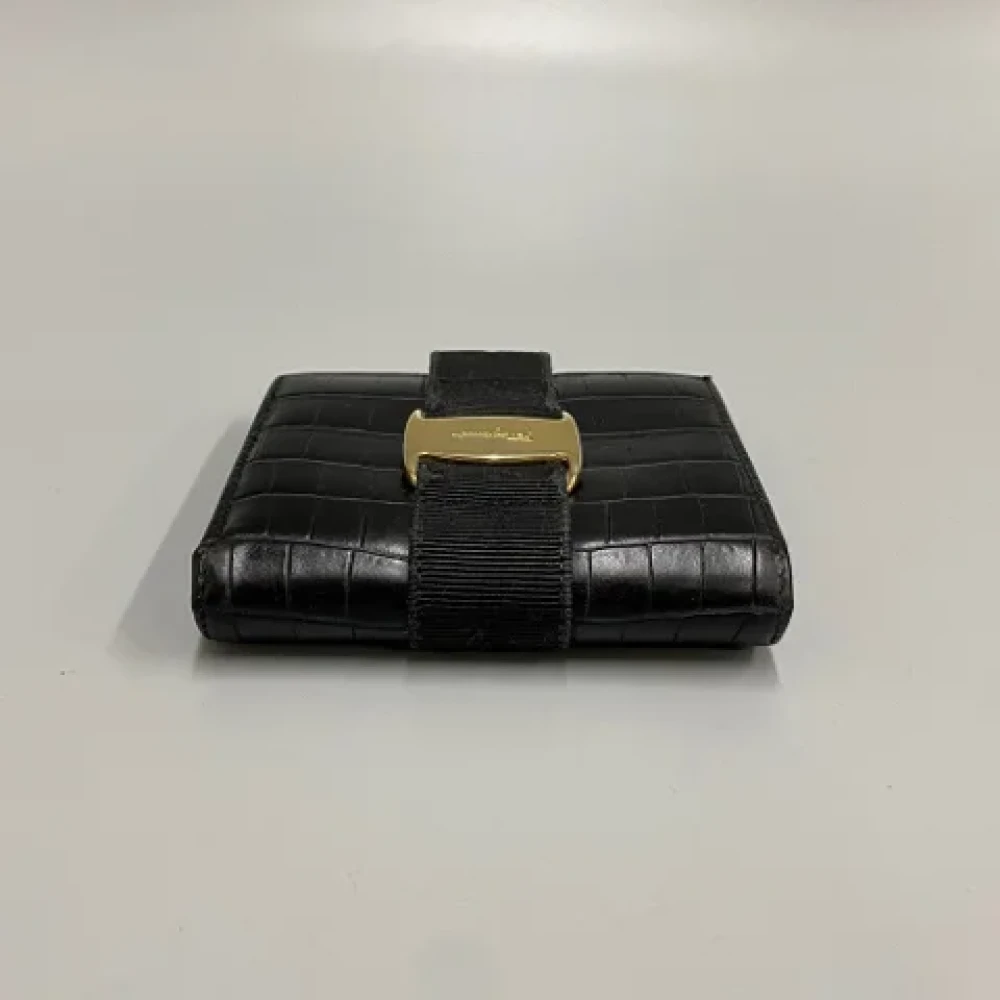 Salvatore Ferragamo Pre-owned Leather wallets Black Dames
