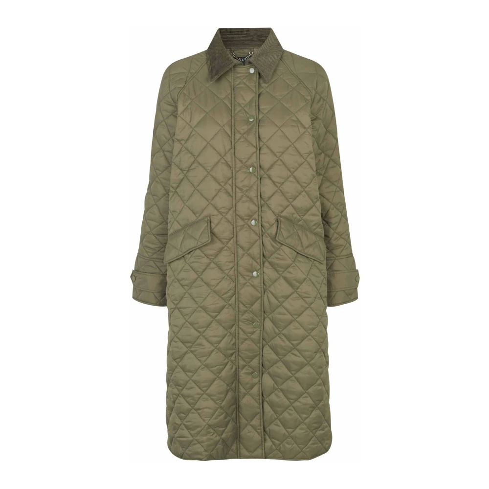 Masai Gewatteerde Jas Sea Turtle Stijl Green Dames