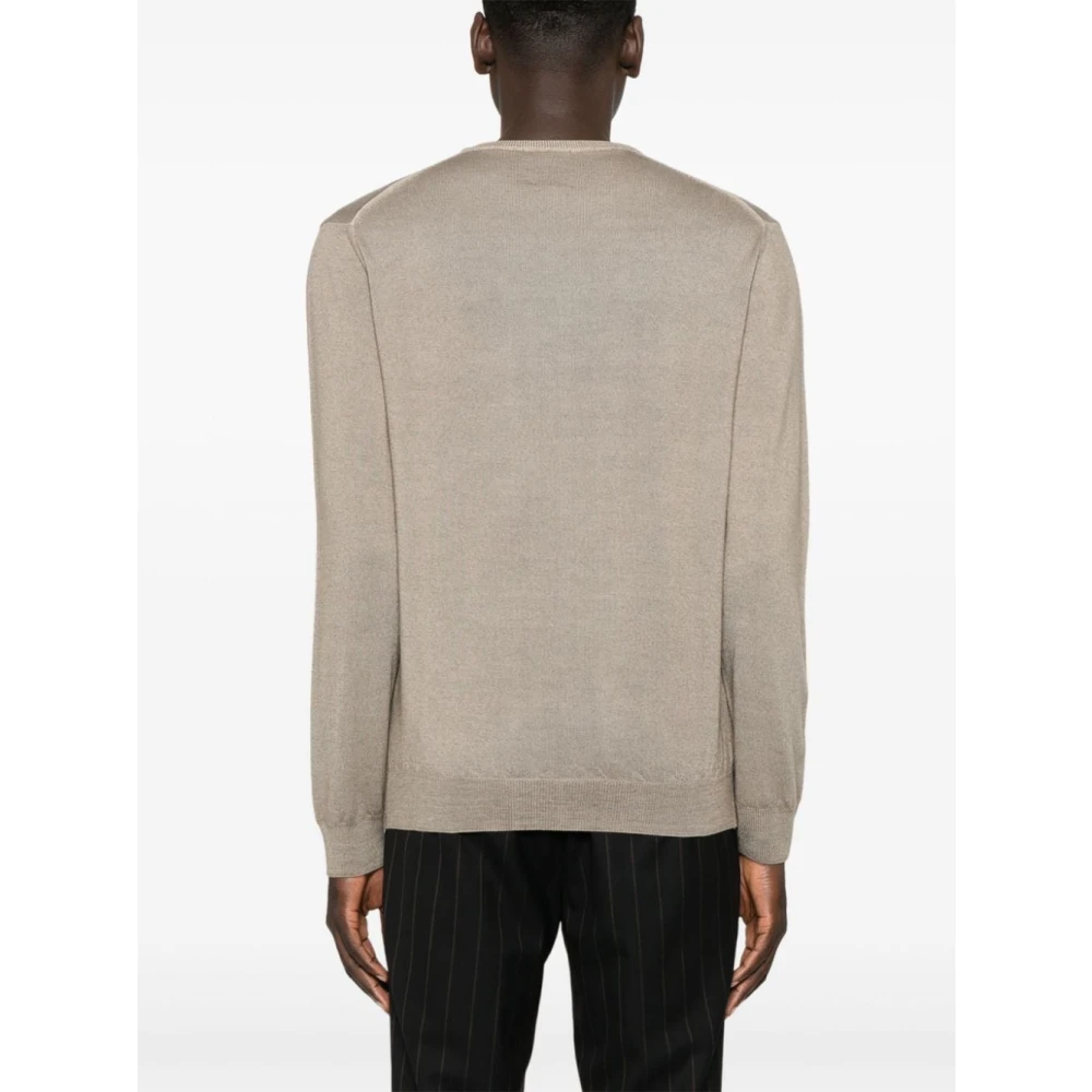 Woolrich Beige Gewassen Crewneck Sweater Beige Heren