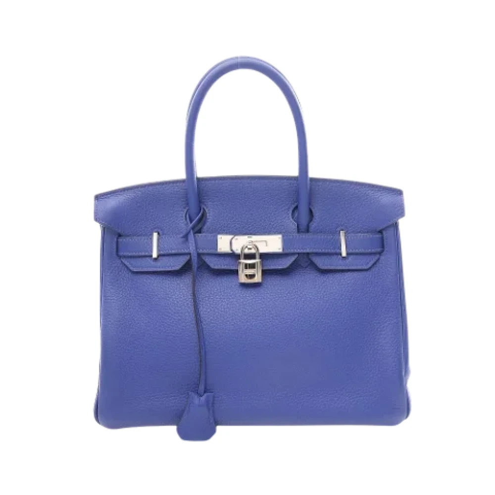 Hermès Vintage Pre-owned Leather handbags Blue Dames