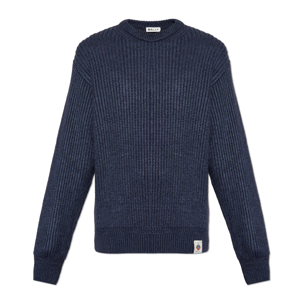 Bally Logo Sweater Blue Heren
