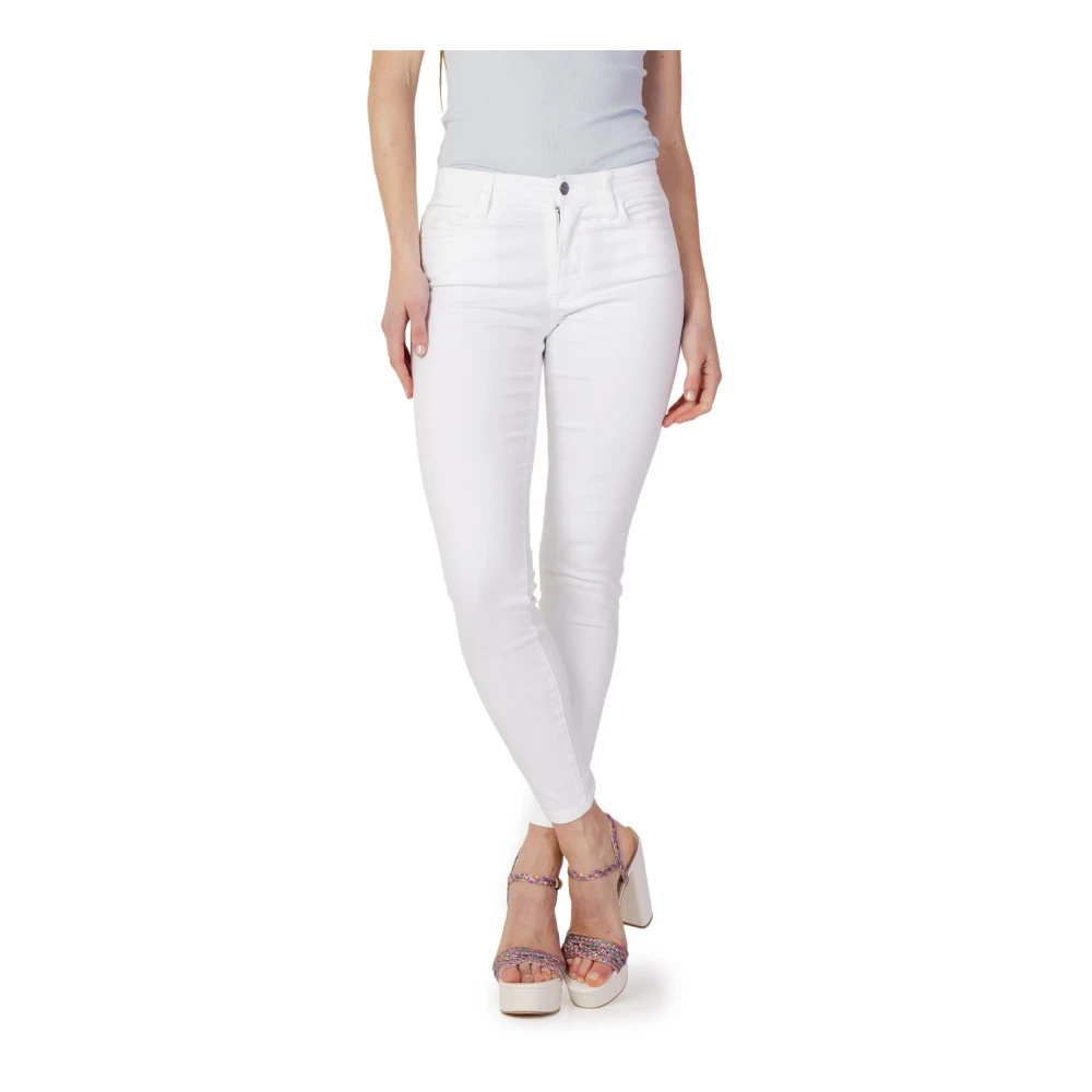 Armani Exchange Witte Jeans met Rits Sluiting White Dames