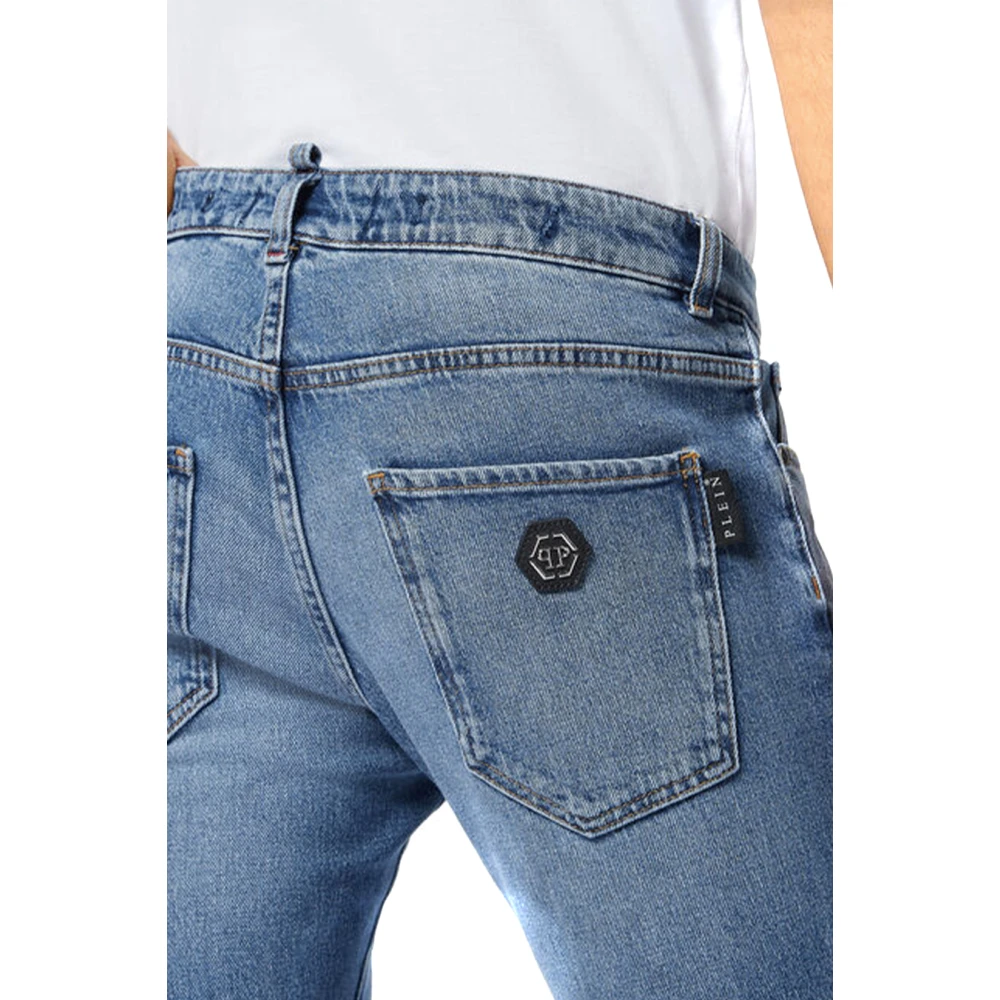 Philipp Plein Klassieke Denim Jeans voor Dagelijks Gebruik Blue Heren