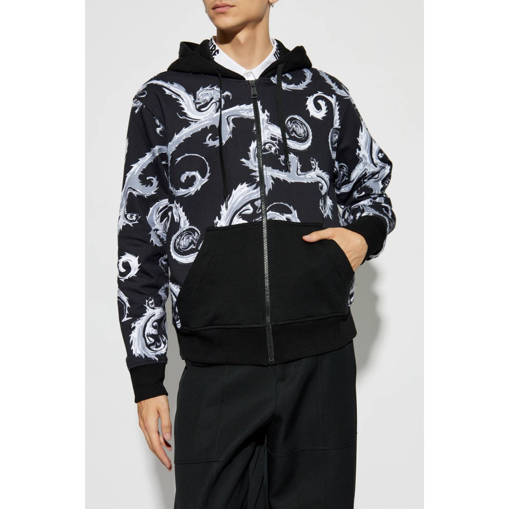 Versace Jeans Couture Sweatshirt met patroon Black Heren