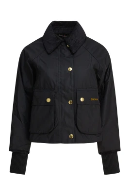 Svart Cropped Vaxjacka AW25