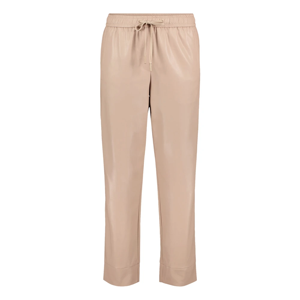 Betty & Co Broek met strikceintuur Beige Dames