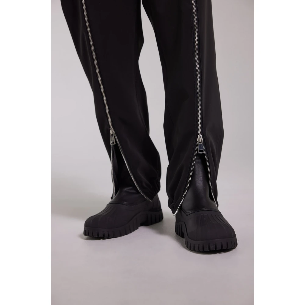Stutterheim Matte Overall Broek met Beenritsen Black Heren