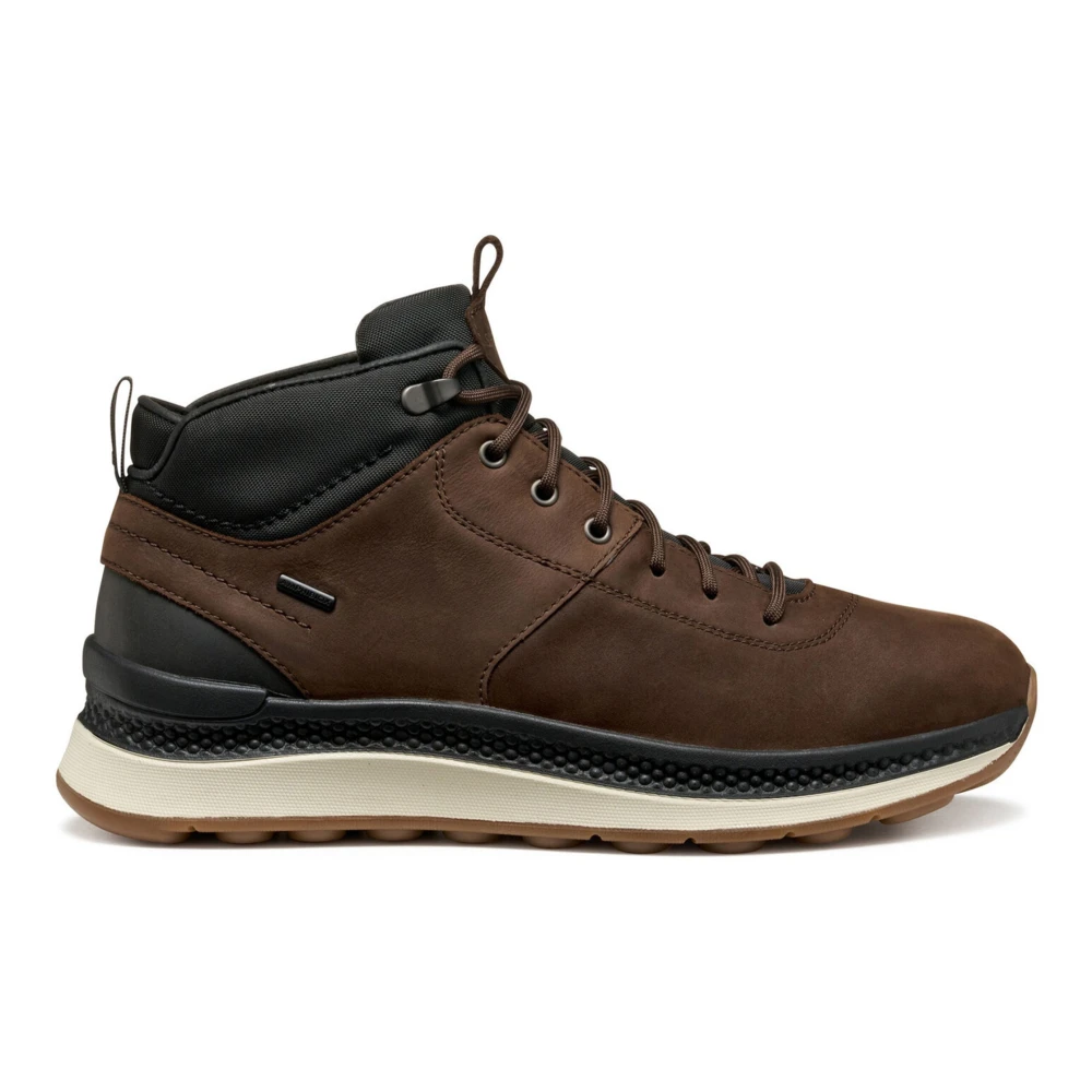 Geox Men's Brown Sneakers, 8 Uk, Black Spherica Shoes