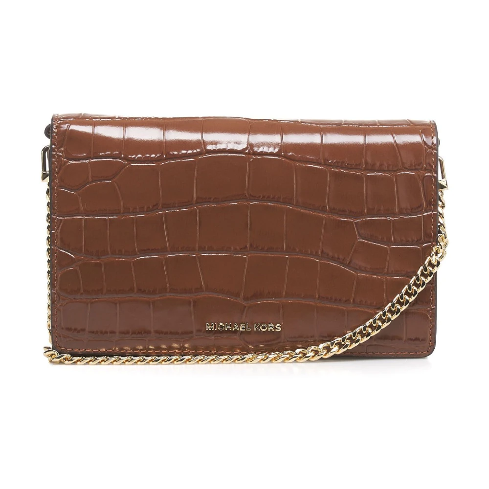 Michael Kors Bruine Croc Schoudertas Brown Dames