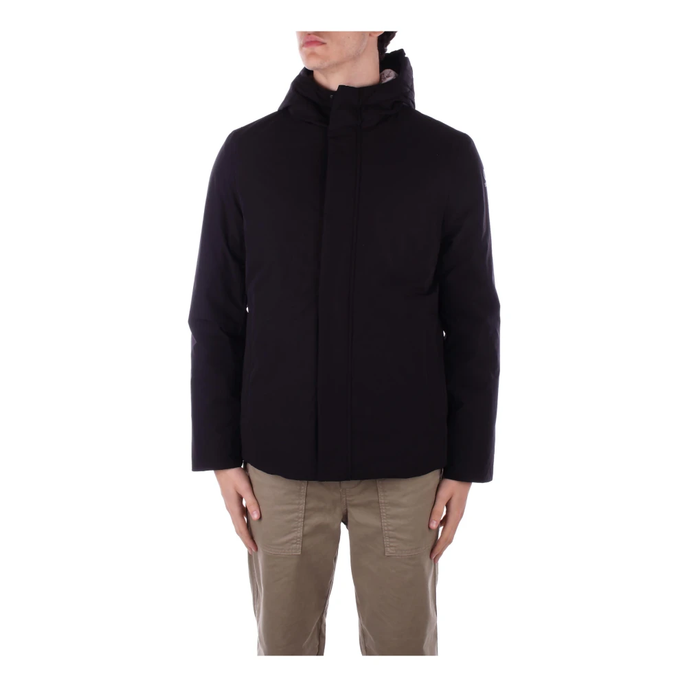Suns Zwarte Hoodie Rits Zakken Black Heren