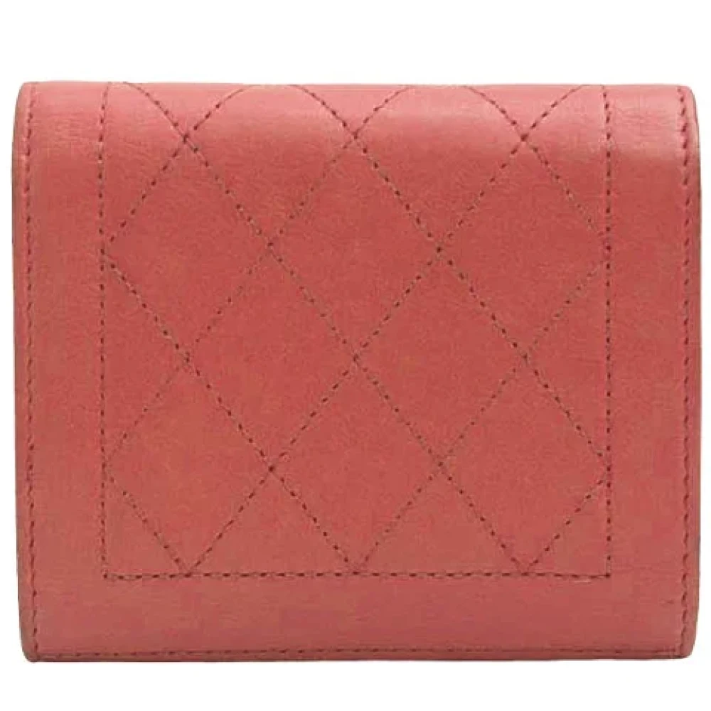 Chanel Vintage Pre-owned Leather wallets Pink Dames