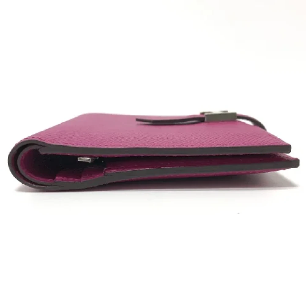 Hermès Vintage Pre-owned Leather wallets Purple Dames