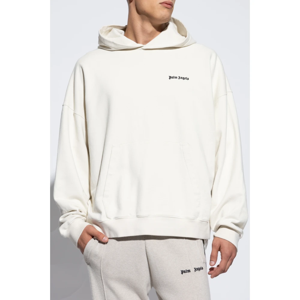 Palm Angels Hoodie White Heren