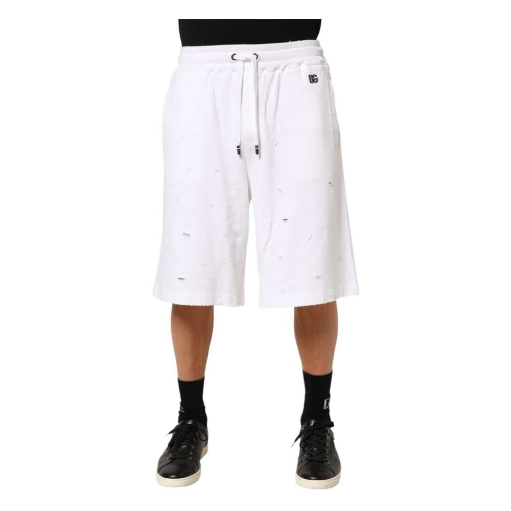 Dolce & Gabbana Hombre Blanco - Bermuda Shorts - Shorts - L - Bermuda Shorts