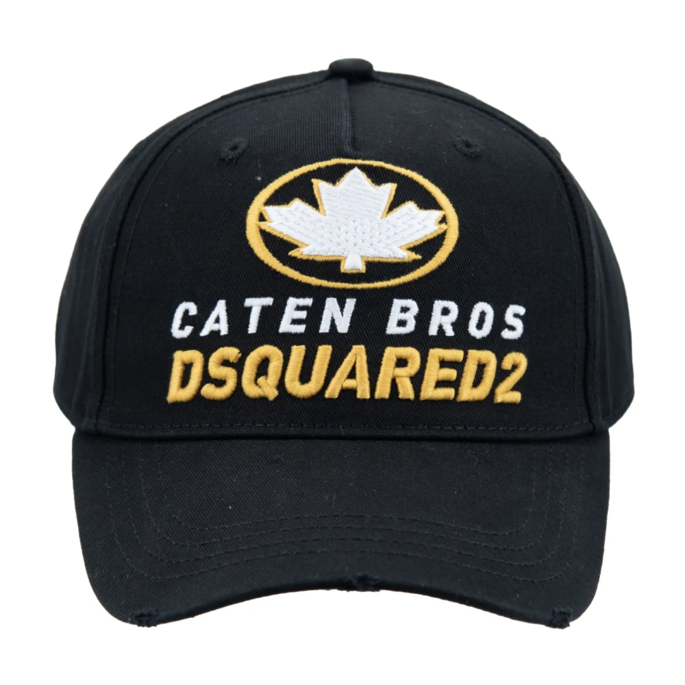 Dsquared2 Vintage Baseball Cap met gesp sluiting Black Unisex