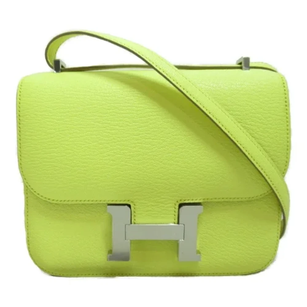Hermès Vintage Pre-owned Leather crossbody-bags Green Dames
