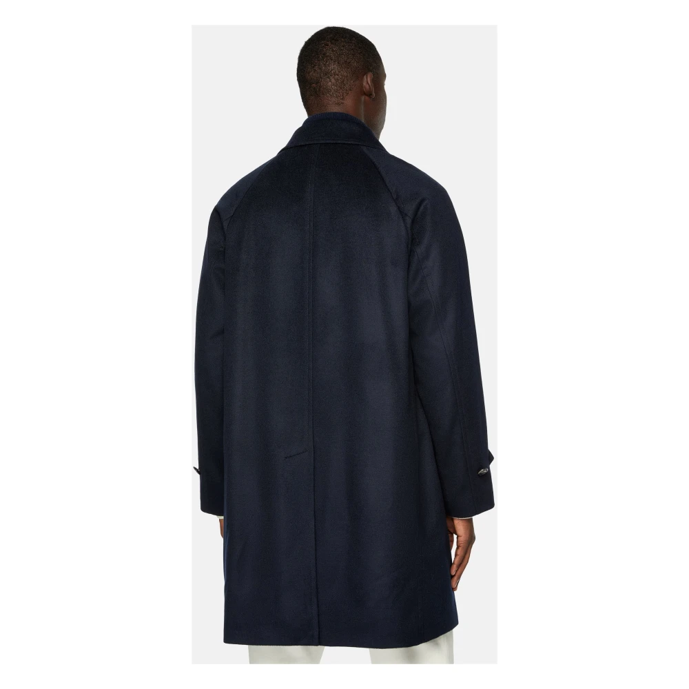 Boggi Milano Enkelrijig Jas Blue Heren