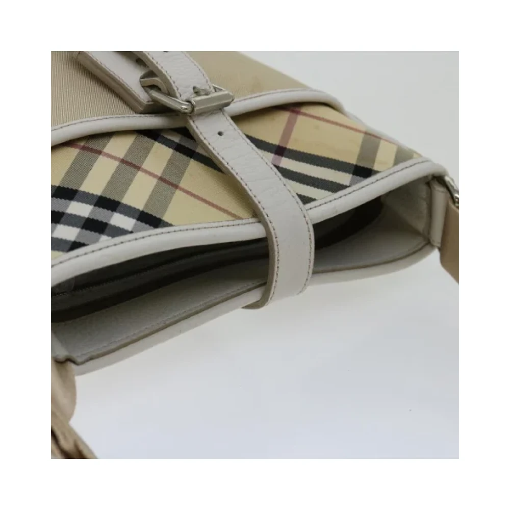 Burberry Vintage Pre-owned Cotton shoulder-bags Beige Dames