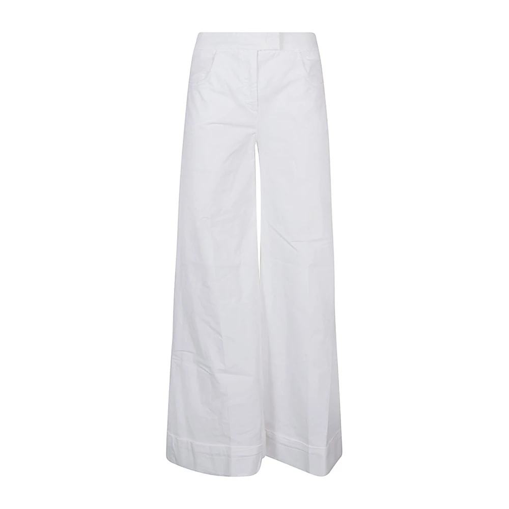 Via Masini 80 Wide Trousers White Dames
